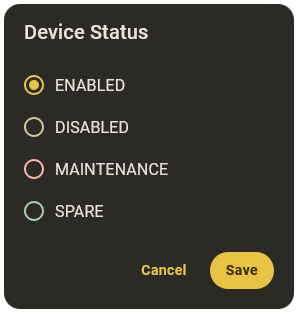 Status Dialog